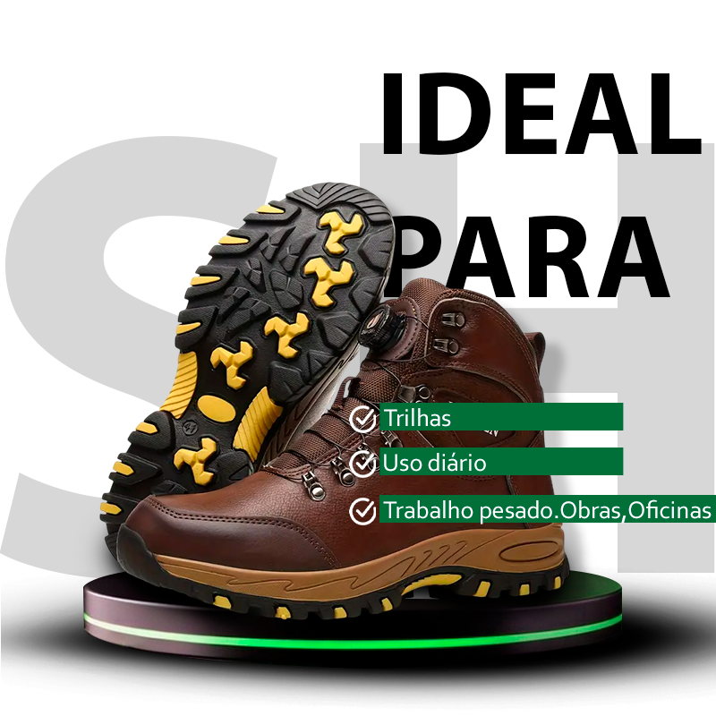 Bota Masculina Ortopédica em Couto Legítimo e Solado Tratorado +BRINDES: 5 Cuecas e 5 Meias