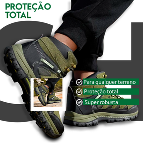 Botina Masculina Ortopédica Robusta Solado TPR +BRINDES: Cinto de Couro e Boné