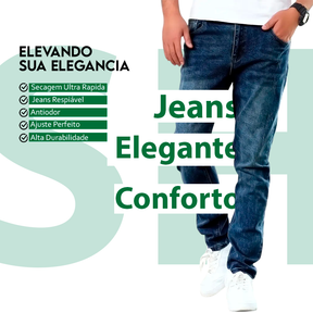 kit 5 Calça Jeans Masculina Casual +BRINDES: Cinto e Carteira de Couro