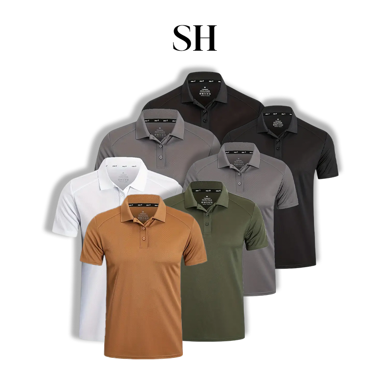 Kit 7 Camisas Polo Sport Masculina Manga Curta Minimalista