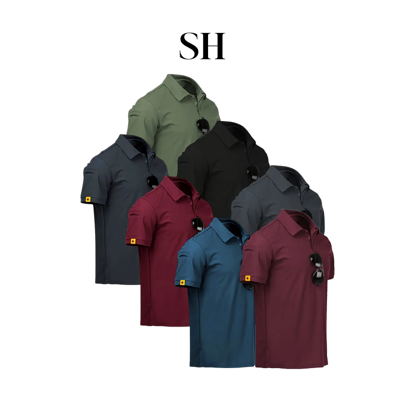 Kit 7 Camisas Polo Sport Masculina Manga Curta Minimalista